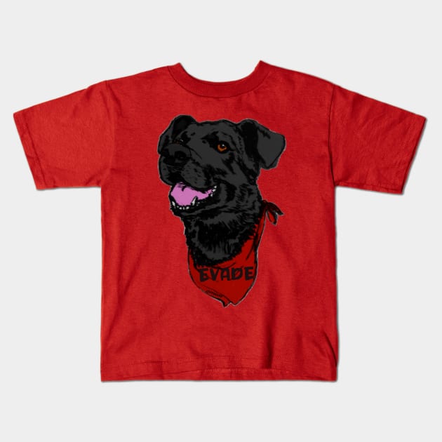 Negro Matapacos, the riot dog (evade) Kids T-Shirt by Goth_ink